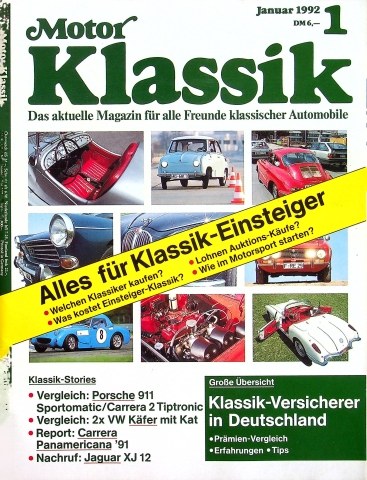 Deckblatt Motor Klassik (01/1992)